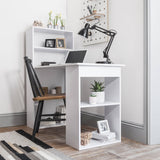 White Desk with Shelves - Laura James