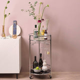 Evelyn Drinks Trolley - Chrome - Laura James