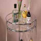 Evelyn Drinks Trolley - Chrome - Laura James