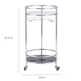 Evelyn Drinks Trolley - Chrome - Laura James