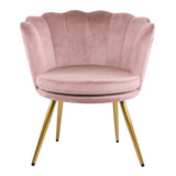 OUTLET - Flora accent chair – scalloped – blush pink - Laura James