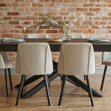 Freya Dining Chairs - Set of 2 - Oatmeal and Black - Laura James