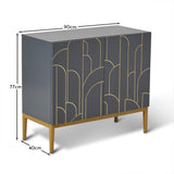 Outlet - Gatsby 2 Door Sideboard – Smoke Grey - Laura James
