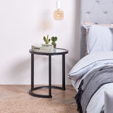 Harris black metal side table - Laura James