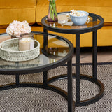 Harris black metal side table - Laura James