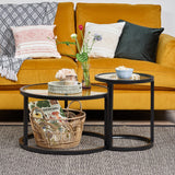 Harris black metal side table - Laura James