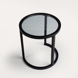 Harris black metal side table - Laura James