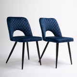 Hope dining chair - set of 2 - dark blue - Laura James