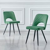 Outlet - Hope Dining Chair - Set of 2 - Dark Green - Laura James