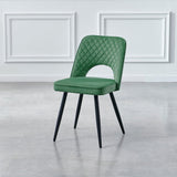 Outlet - Hope Dining Chair - Set of 2 - Dark Green - Laura James