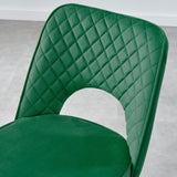 Outlet - Hope Dining Chair - Set of 2 - Dark Green - Laura James