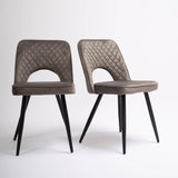 Hope dining chair - set of 2 - dark grey - Laura James