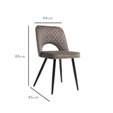 Hope dining chair - set of 2 - dark grey - Laura James