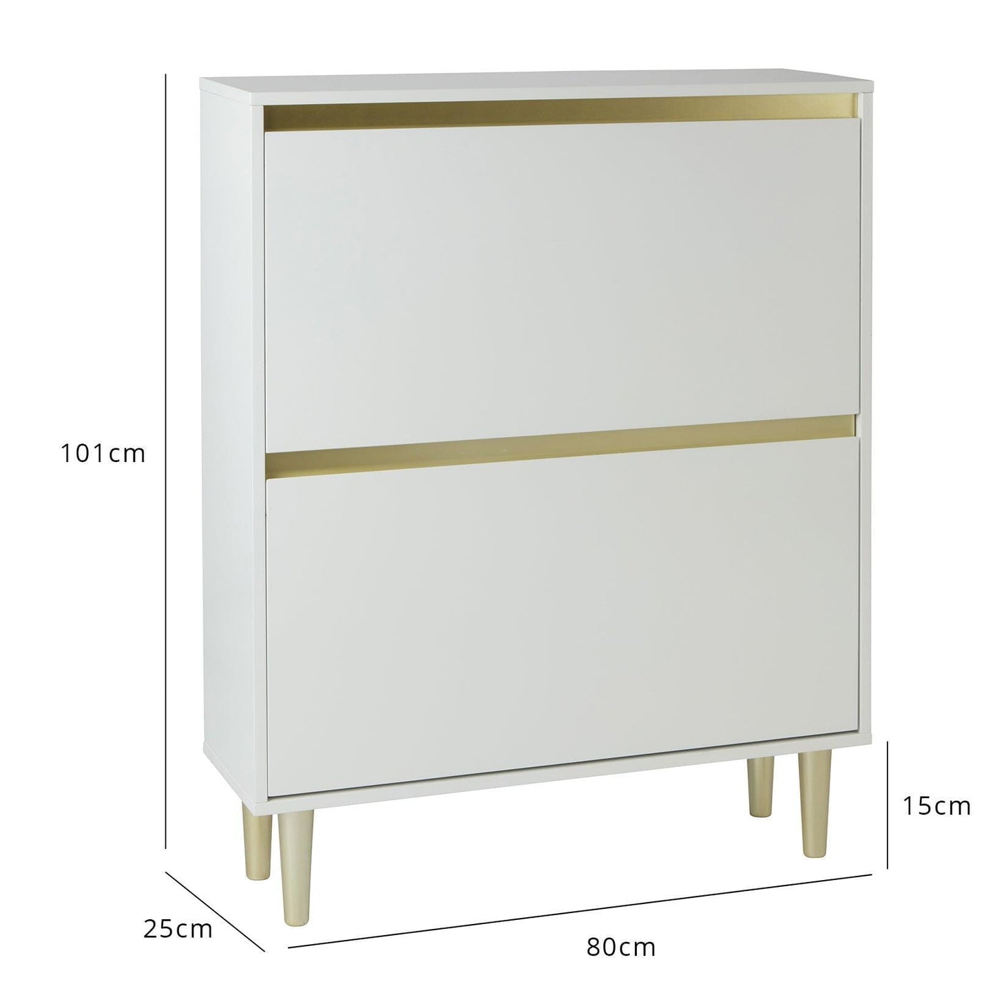 Iliana shoe cabinet - 2 door - white - Laura James
