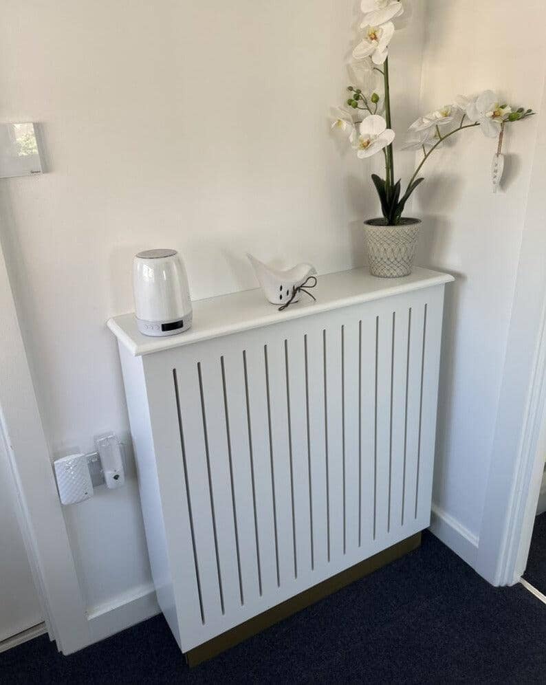 Iliana Small Radiator Cover in Snow White - Laura James