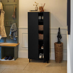 Outlet - Jack Shoe Cabinet - Geometric - Black – Laura James