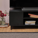 Jack TV unit - geometric - black - Laura James