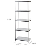 Outlet - Jay bookcase - marble effect and black - Laura James