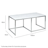 Jay coffee table - concrete effect and black - Laura James