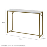 Outlet - Jay console table - marble effect and black - Laura James