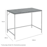 Jay desk - concrete effect and black - Laura James