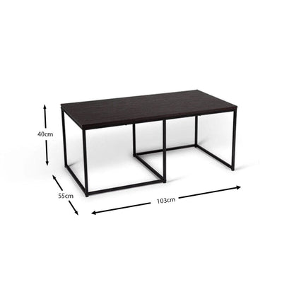 outlet-jay-large-coffee-table-black-frame-walnut-top - Laura James
