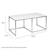 Jay coffee table - marble effect and gold - Laura James