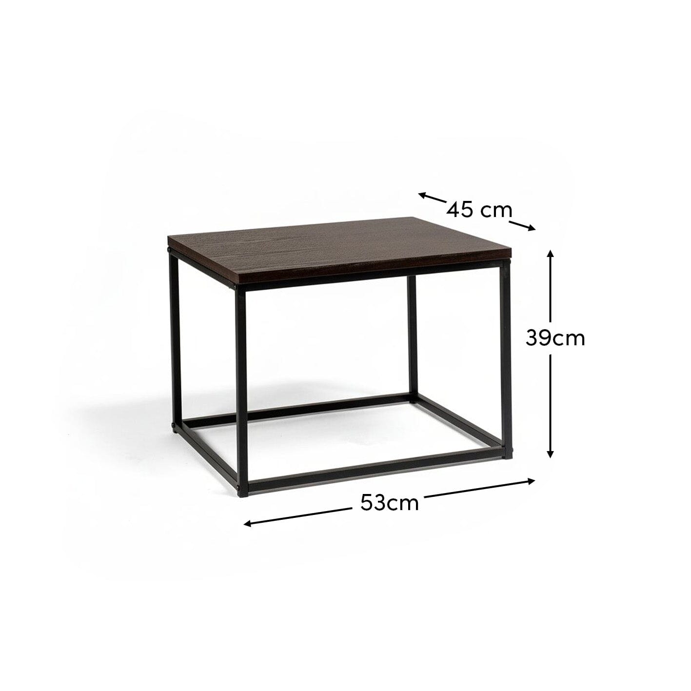 Jay side table - walnut and black - Laura James