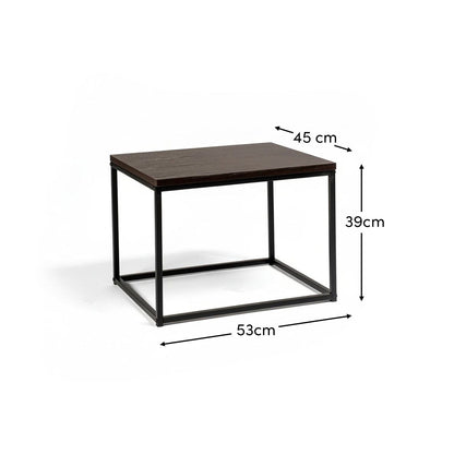 Jay side table - walnut and black - Laura James