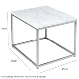 Jay side table - marble effect and gold - Laura James