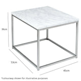 Jay side table - marble effect and black - Laura James