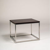 Jay side table - walnut effect and chrome