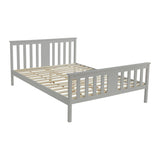 Grey wooden double bed frame - Laura James