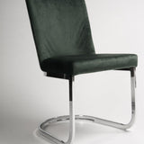 Outlet - Lola dining chairs - set of 2 - green and chrome - Laura James