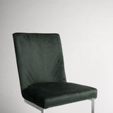 Outlet - Lola dining chairs - set of 2 - green and chrome - Laura James