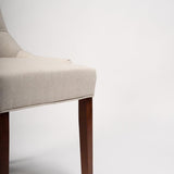 Outlet - Louis dining chairs - set of 2 - oatmeal and dark wood