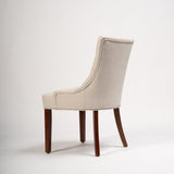 Outlet - Louis dining chairs - set of 2 - oatmeal and dark wood