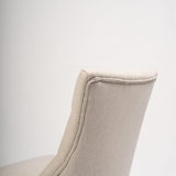 Outlet - Louis dining chairs - set of 2 - oatmeal and dark wood