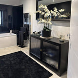 Lua Narrow 2 Door Sideboard in Noir Black