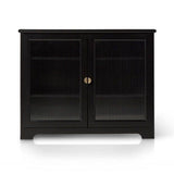 Lua Narrow 2 Door Sideboard in Noir Black