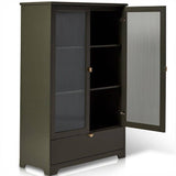 Lua Tall Cabinet in Fir Green - Laura James