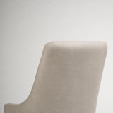 Maeve faux leather dining chairs - stone with black legs - Laura James