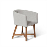 Magnus dining chair - dove grey with oak legs - Laura James