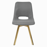 Outlet - Margot dining chairs - set of 2 - grey and brass - Laura James