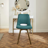 Margot office chair – teal and brass - Laura James