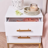 Marie white bedside table - Laura James