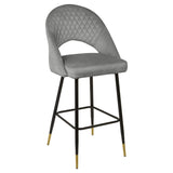 Marilyn bar stool - set of 2 - grey velvet - Laura James