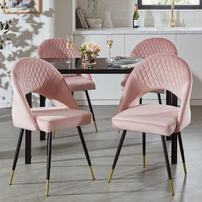 Marilyn Pink Velvet Dining Chair - Laura James