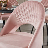 Marilyn Pink Velvet Dining Chair - Laura James