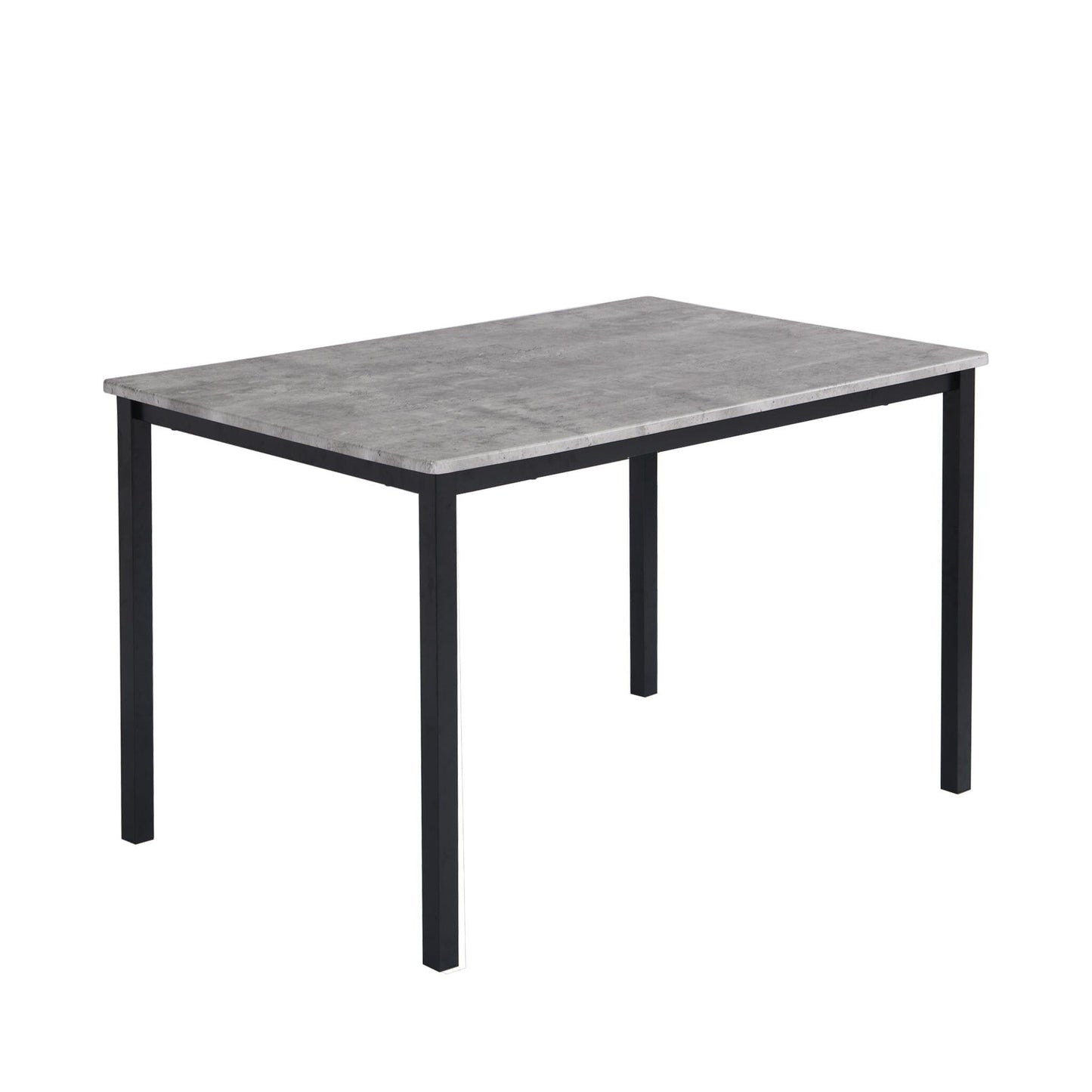 Milo dining table - 6 seater - concrete effect and black - Laura James